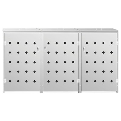 Curson 9.06 ft. W x 2.54 ft. D Stainless Steel Horizontal Garbage Shed