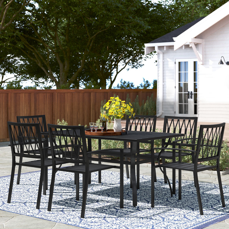Idith 60.6" L Rectangular Dining Set , 6