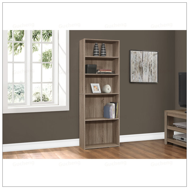 6-Tier Transitional Bookshelf With Adjustable Shelves, Ideal For Space-Saving And Stylish Storage In Any Room., Brown