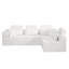 Canapé modulaire en forme de L, canapé modulaire compressé en velours côtelé de style minimaliste moderne, se déplie en un lit, conception compacte pour plus de confort et de flexibilité-1615464041