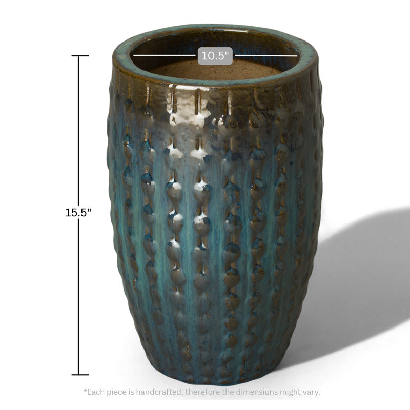 Stefanski Handmade Ceramic Planter, 15.5" H x 10.5" W x 10.5" D