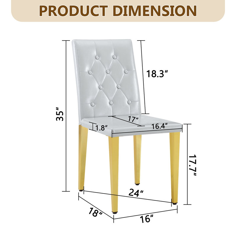 Chaises de salle à manger en polyuréthane avec dossier ergonomique à boucle, pieds en métal doré, alliant confort et texture pour une élégance moderne.