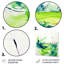 «Green and White Abstract Ink Expression VI», art mural abstrait en métal-1837326086