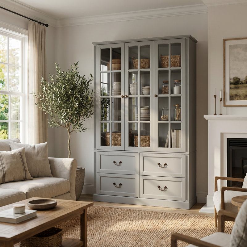 Asar Dining Cabinet, Gray