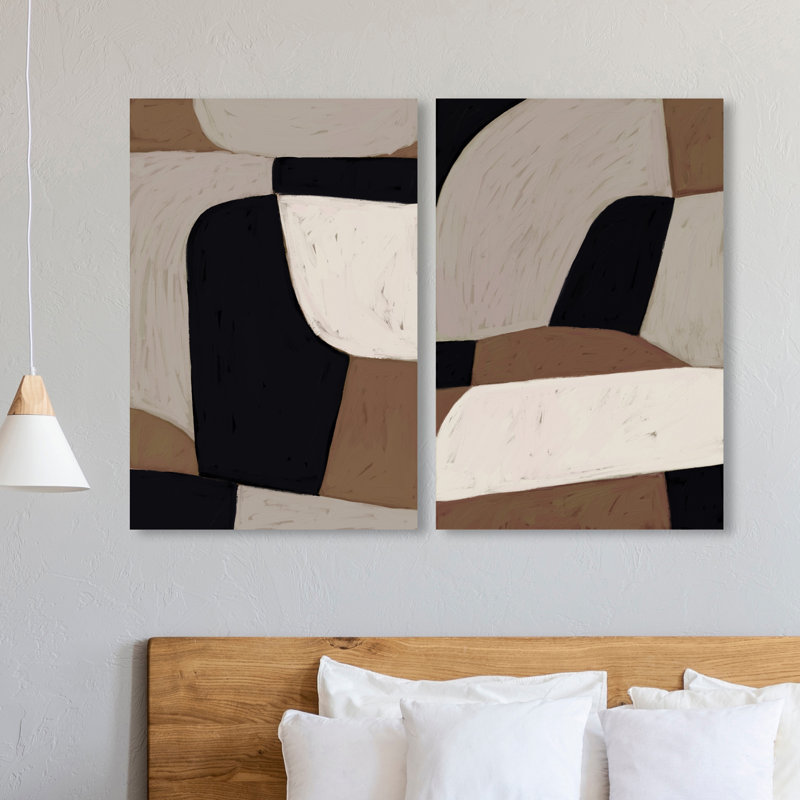 All The Way Set Abstract Canvas Print by Oliver Gal, Black Frame, 10 x 15, 24"H x 36"W, Gallery Wrapped