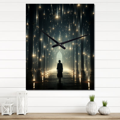 Ancient Atlantis Revelation Mystery Of Light II - Abstract Landscape Wall Clock Oversized