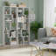 Asymmetrical Display Shelf & Bookcase, 5-Tier, White-163303595