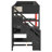 Full Size Wooden Gaming Loft Bed with Desk, Storage Stairs, Shelves & Pegboard, Black & Red – Kids Bedroom Furniture-1749148724-1749148723
