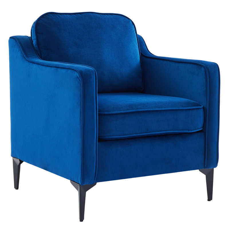 1 Seater Linen Sofa, Blue