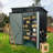 Black 5Ft X 3Ft Outdoor Metal Storage Shed With Transparent Panel - Galvanized Steel Frame, Hinged Door, Easy Assembly, Steel, Shed, Endurance Plate, Strong To Assemble, Insect And Rot Proof-125291627