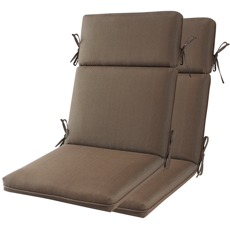 Outdoor/Indoor Adirondack Chair Cushions, High Back Patio Furniture Replacement Cushion, Brown