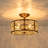 Classical 4 - Light Crystal Drum Semi Flush Mount