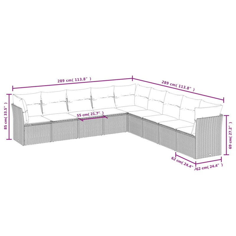 Vidaxl Garden Sofa Set
