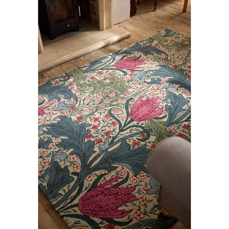 MORHUN Lent, Plum;Bayleaf, Rectangle 4'7 x 6'7