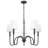 Jisele Matte Black 5 Light Chandelier-123222937