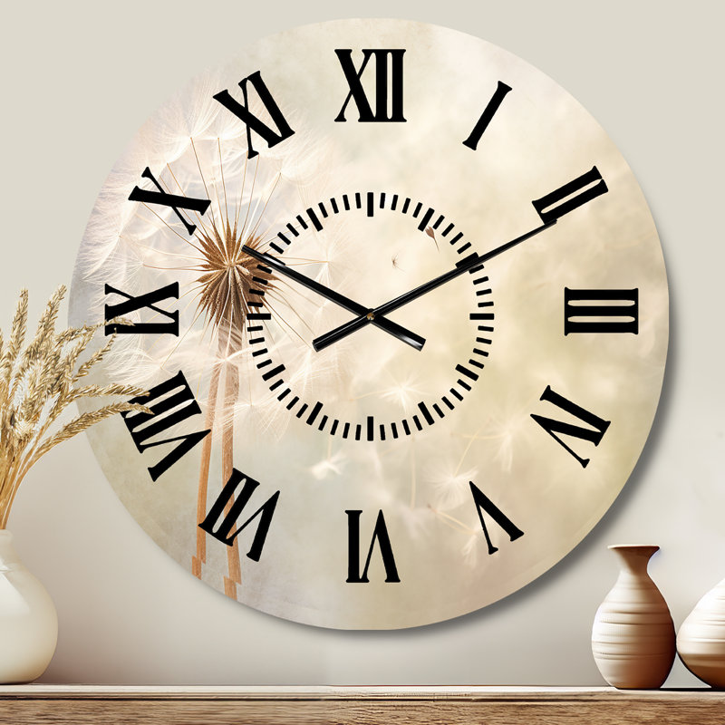 Horloge murale White Dandelion, Médium