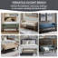 Banc rembourré bleu sarcelle