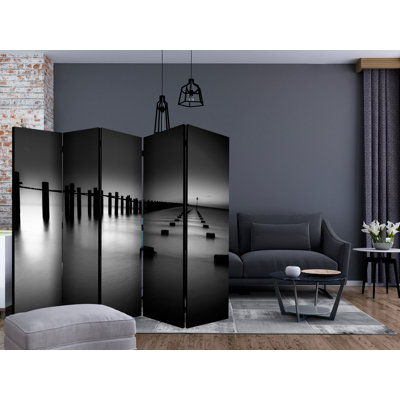 Halijaide 225cm W x 172cm H 5 - Panel Solid Wood Folding Room Divider