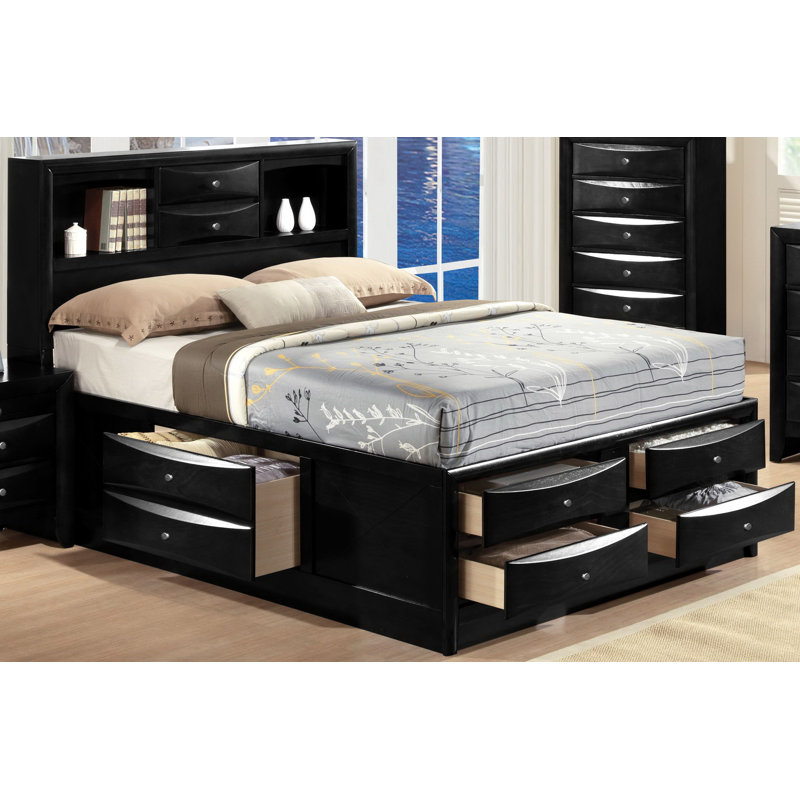 Lochian Storage Standard Bed, Black, Full