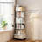 6 Tier Rotating Bookshelf, 360° Display Round Spinning Bookshelf With Wheels And Drawer, Space-Saving, Small Space Rotating Bookshelf Tower For Bedroom, Living Room, Home, Office, Warm White-482248806-482248805