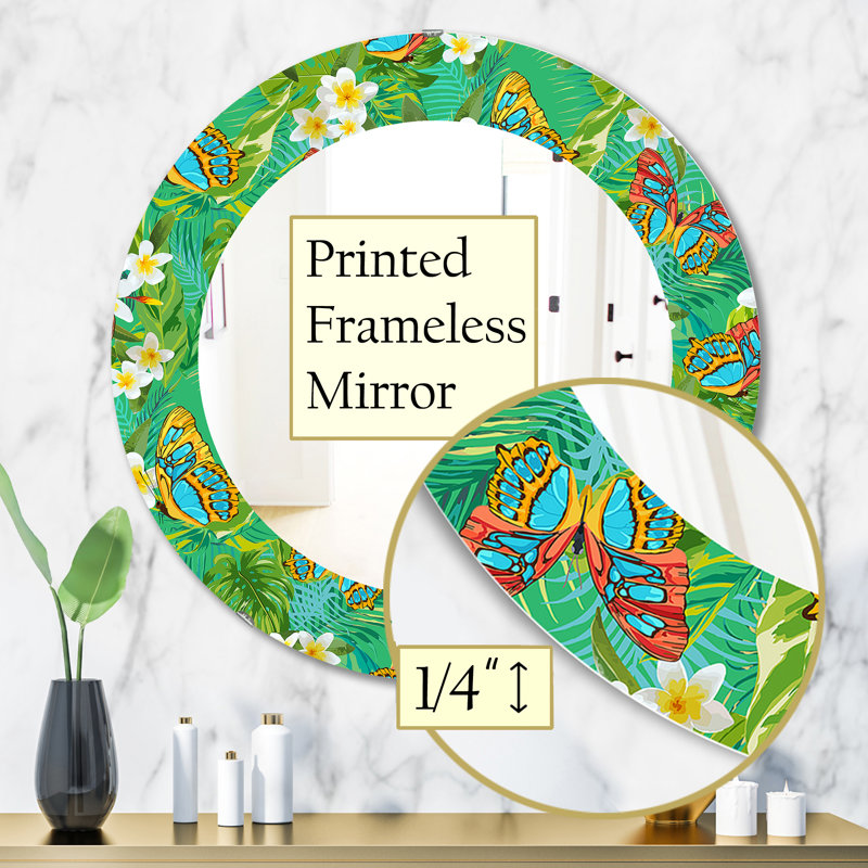 Miroir d'appoint Tropical, H 31,5 po x l po