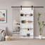 Porte de grange de style bibliothèque en bois massif avec surface de finition H 84 po x l 30 po avec quincaillerie de fixation-101647875