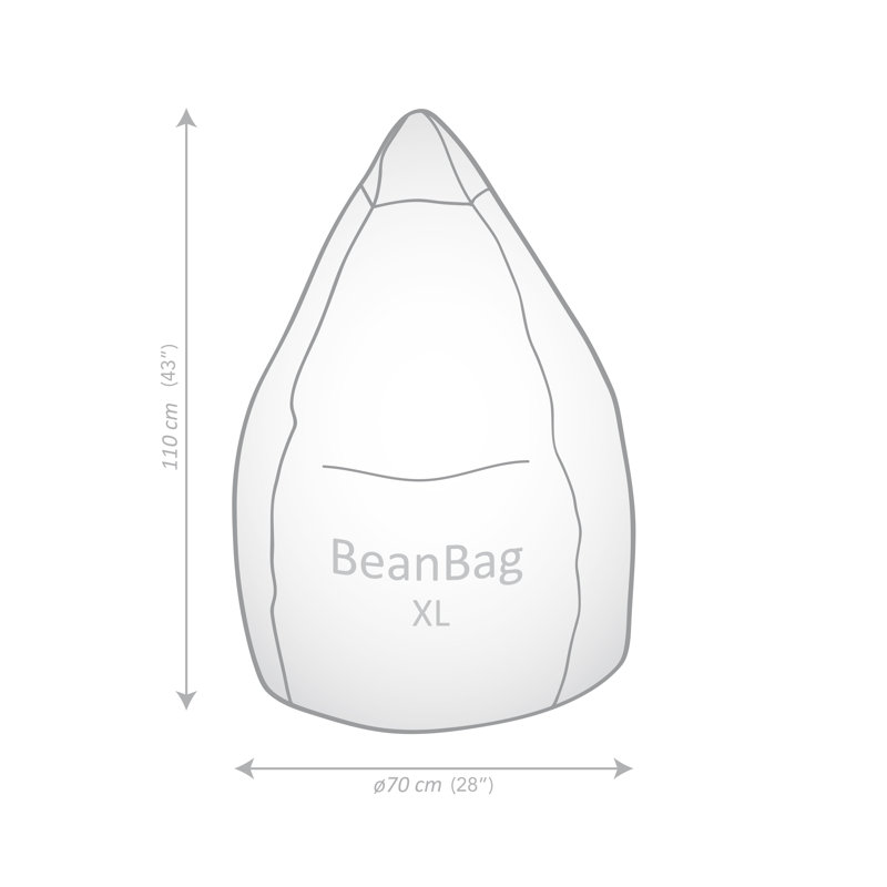 Raya Faux Fur Bean Bag, Beige Polyester