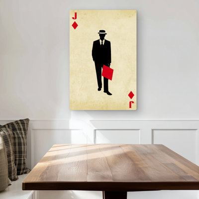 Jack of Diamonds Vintage Metal Print | Man Cave Decor