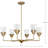 Pinellas 6 - Light Dimmable Linear Chandelier-94230754