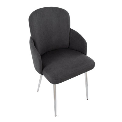 Chaise avec accoudoirs en tissu Jaquavia