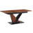Modern Extendable Dining Table with Wood Veneer & Cross Base