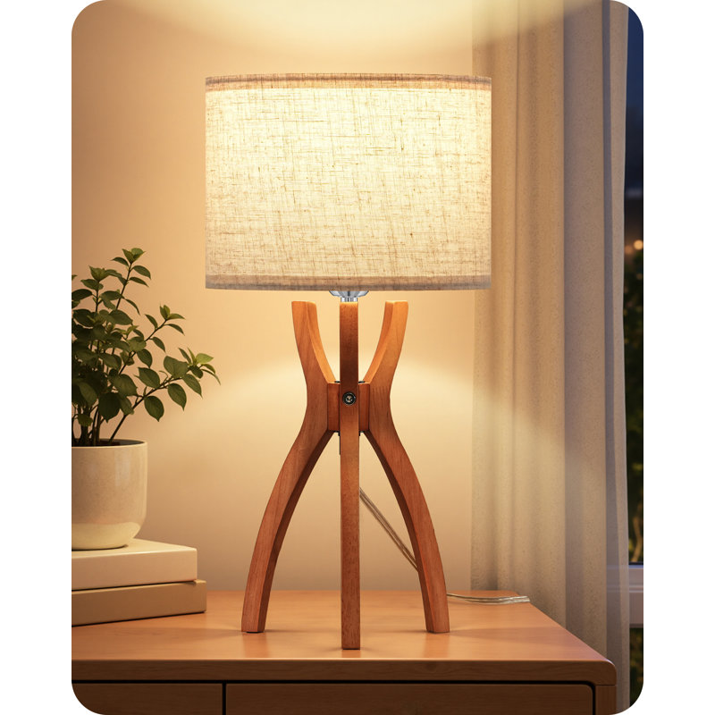 Lampe de table trépied à intensité variable, Yellow/White