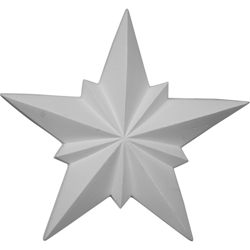 Star 8.25'' H x 8.25'' W x 1'' D Urethane Onlay Scroll