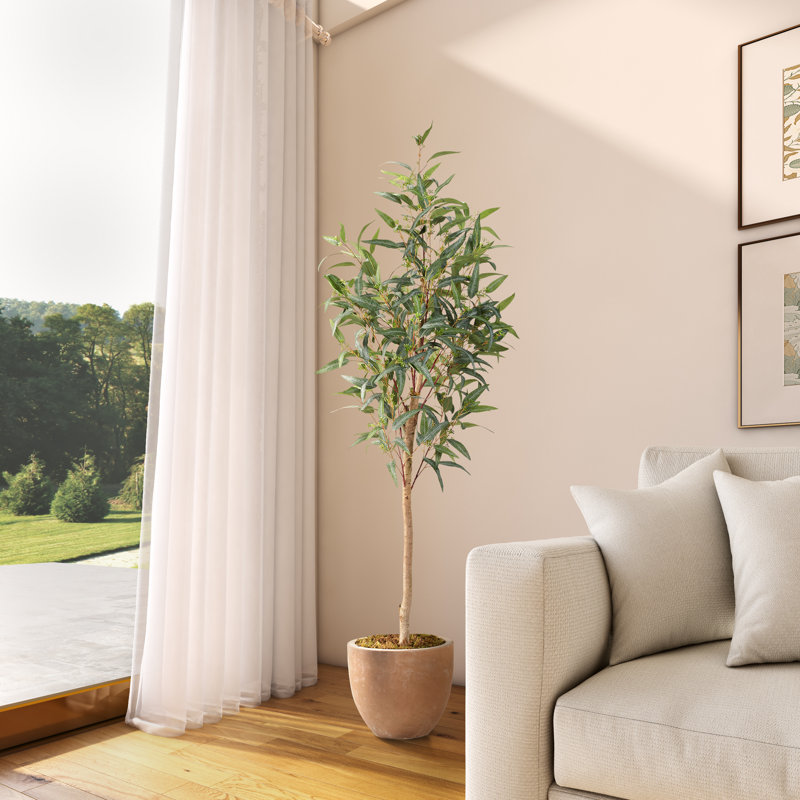 Faux Eucalyptus Tree in Planter