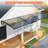 Window Awning Door Canopy 5mm Polycarbonate Hollow Panel Seamless One-Piece Curved Canopy for Door Entrance Patio Outdoor DIY Garage Weatherproof Protection 60"D x 80" W-121024191
