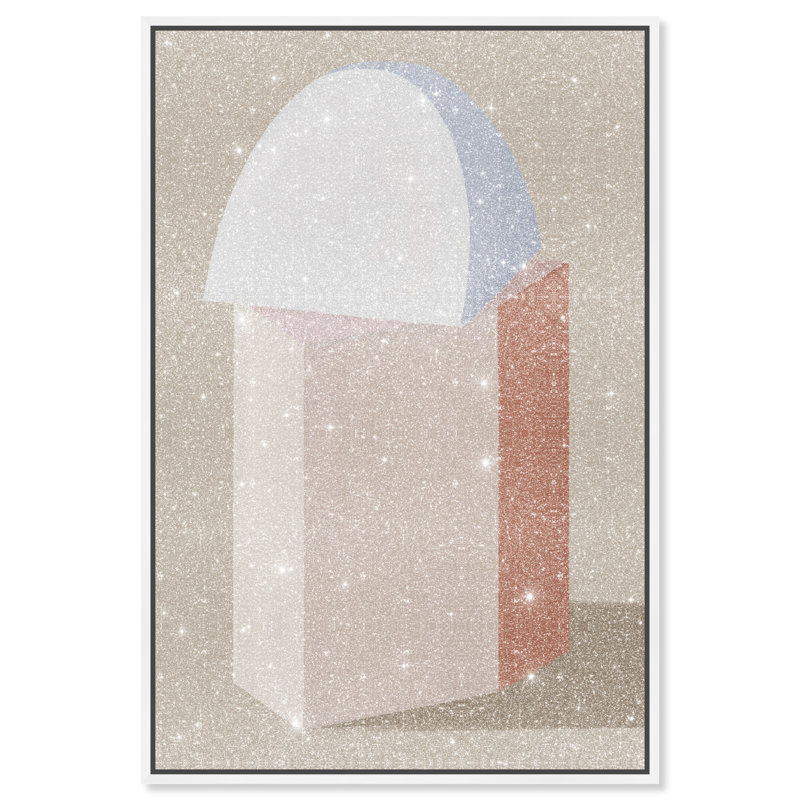 Sculptural Composition Print by Oliver Gal, 31"H x 46"W, White Floater Frame