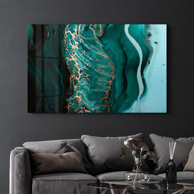 Peinture murale élégante en verre trempé 18,1 po x 28,3 po | 100% verre trempé, épaisseur: 0,16 pouce | Imprimé UV pour des couleurs éclatantes et une durabilité | Parfait pour la décoration intérieure et l'esthétique moderne