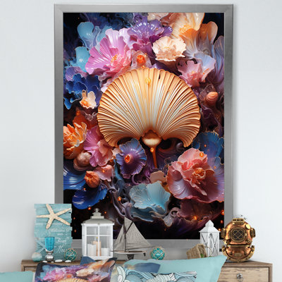 Coquillages dans une galaxie cosmique I sur toile