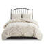 Ensemble d'édredon 3 pièces en chenille de coton double / grand en taupe Grace, taupe, housse-119449049-119449050