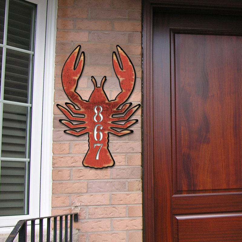 Support mural à 3 lignes pour boîte aux lettres Lobster Coastal House, Oui