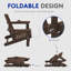 Chaise Adirondack pliante Ayanda en PEHD avec porte-gobelet double (ensemble de 2)-167410481