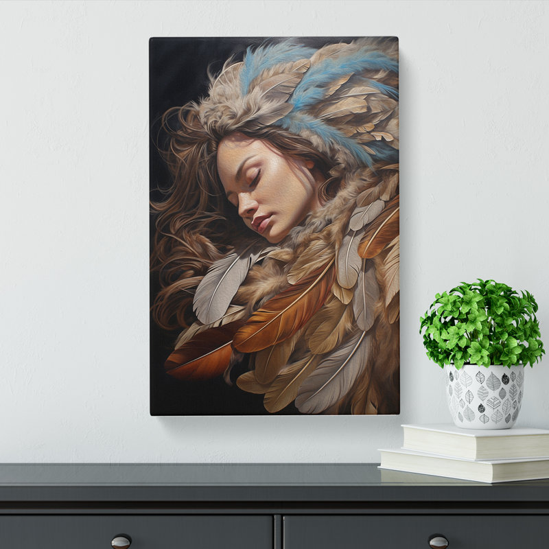 Feather Realism - Wrapped Canvas, 76cm H x 50cm W x 3cm D