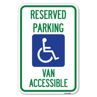 Reserved Parking, Van Accessible With Symbol/22988