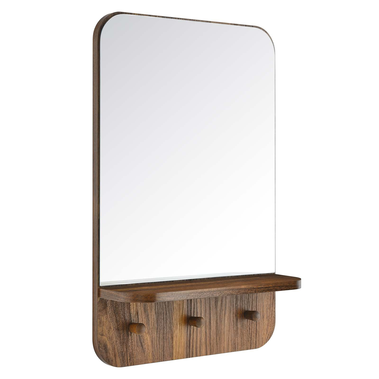 16" Accent Mirror, Walnut