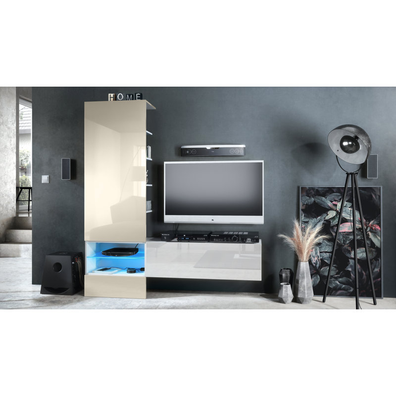 McArthur TV Stand, Cream, Without LED