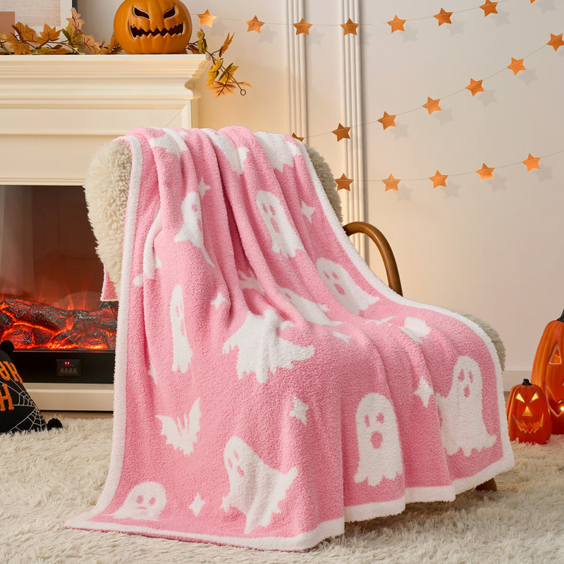 Jeté de lit Snuggle Sac Autumn Halloween, Rose fantôme