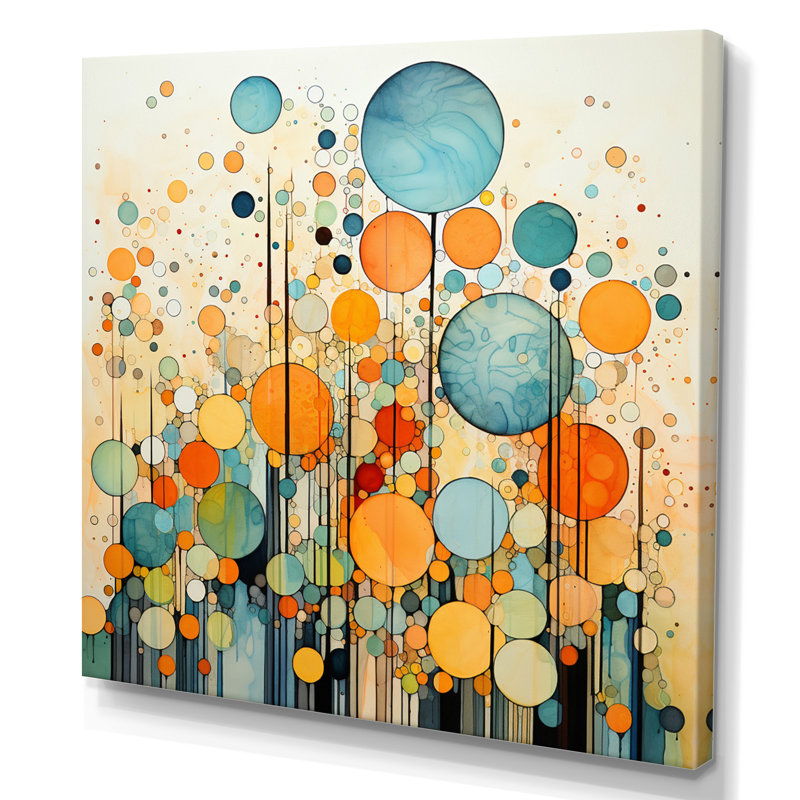 Retro Remix IV - Abstract Collages Canvas Wall Art, H 16 po x l 16 po x P 1 po, Toile tendue
