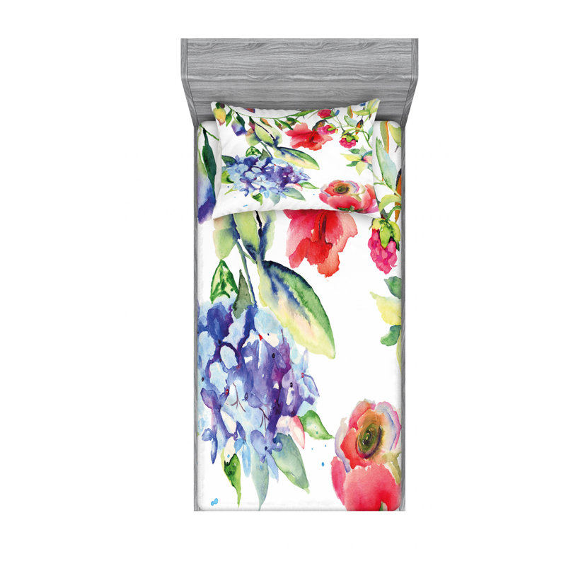Microfiber Sheet Set, Twin Sheet Set with Fitted Sheet
