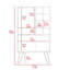 Buffet Manhattan L, huit porte-bouteilles encastrés, porte simple gris clair