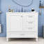 Meuble-lavabo de salle de bain avec portes à fermeture en douceur, cuve à débordement et rangement polyvalent-770757528